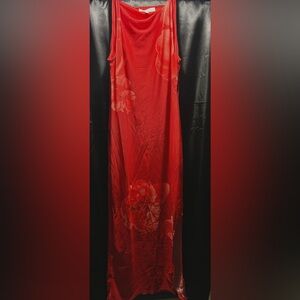 Red 90’s style dress